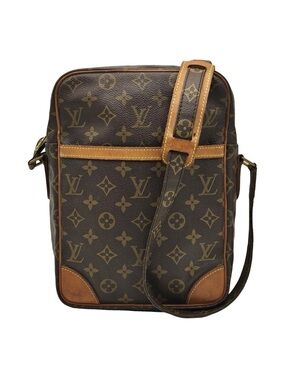 Louis Vuitton Vintage Monogram Crossbody Bag Classic Canvas Leather Shoulder Bag